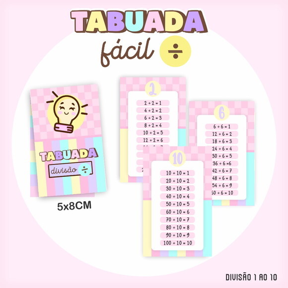 Chaveiro Tabuada Personalizada