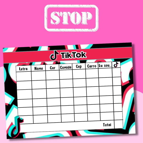 Jogo do Stop ( Conhecido Como Adedanha)