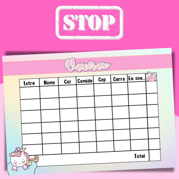 Jogo do Stop ( Conhecido Como Adedanha)