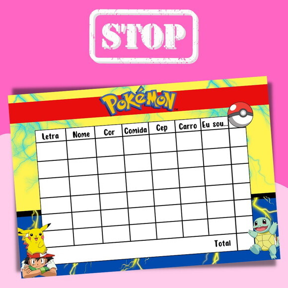 Jogo do Stop ( Conhecido Como Adedanha)