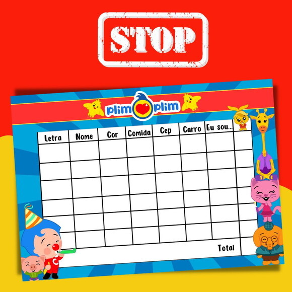 Jogo do Stop ( Conhecido Como Adedanha)