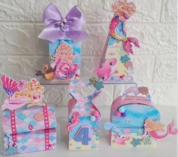 Kit 30 Lembrancinhas - Barbie Sereia