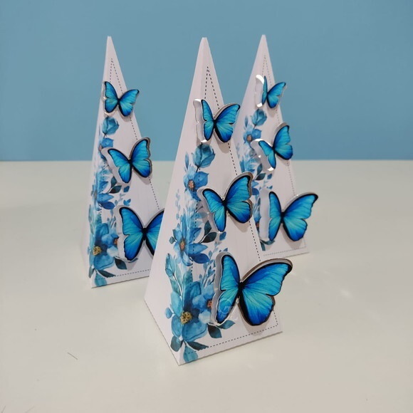 Kit 30 Lembrancinhas - Borboleta Azul