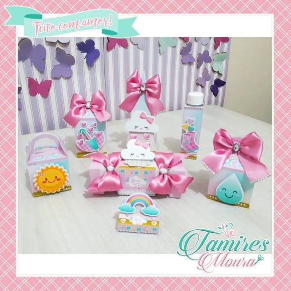 Kit 30 Lembrancinhas Chuva de Amor
