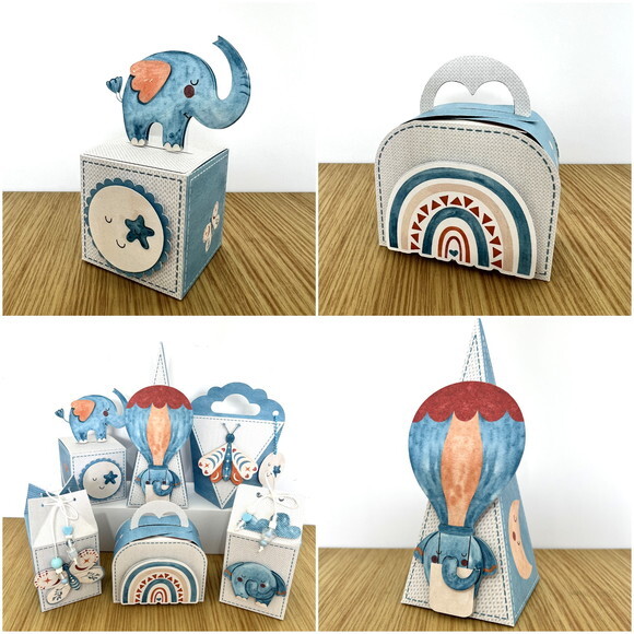Kit 30 Lembrancinhas Elefante Boho