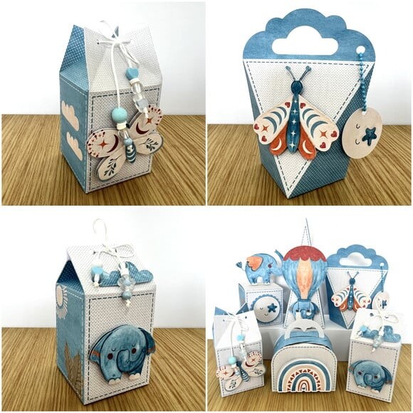 Kit 30 Lembrancinhas Elefante Boho