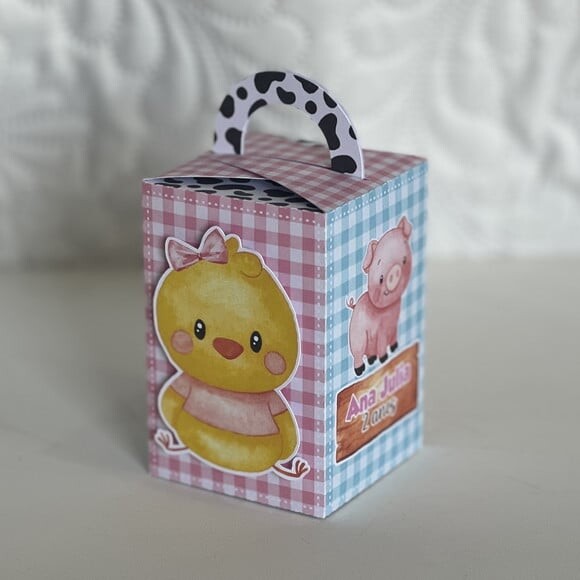 Kit 30 Lembrancinhas Fazendinha Rosa e Azul
