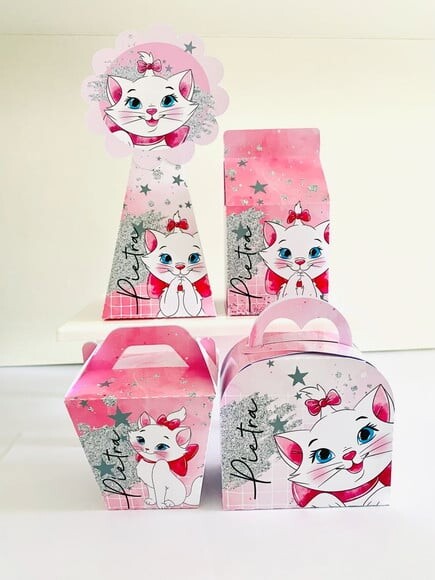 Kit 30 Lembrancinhas Gatinha Marie