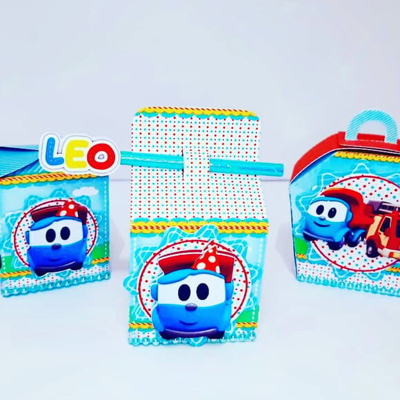 Kit 30 Lembrancinhas Léo e Caminhão