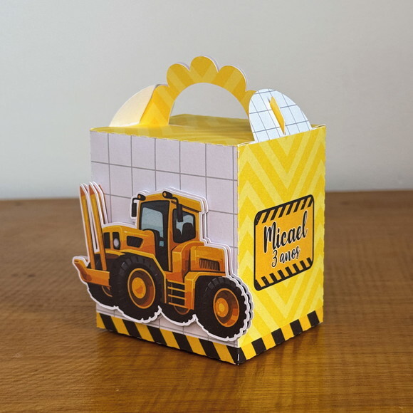 Kit 30 Lembrancinhas Trator Amarelo
