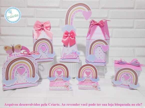 Kit 60 Lembrancinhas - Arco Iris