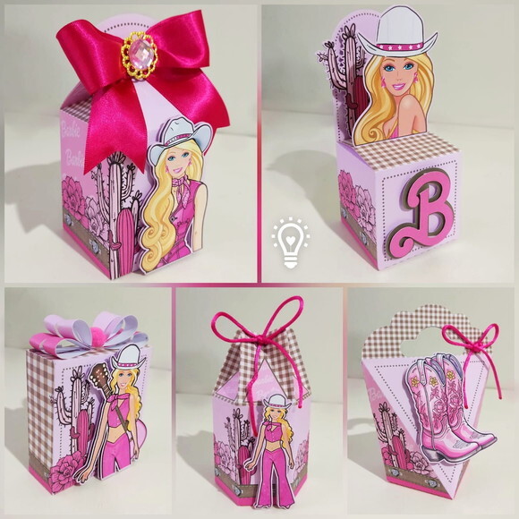 Kit 60 Lembrancinhas - Barbie Cowgirl