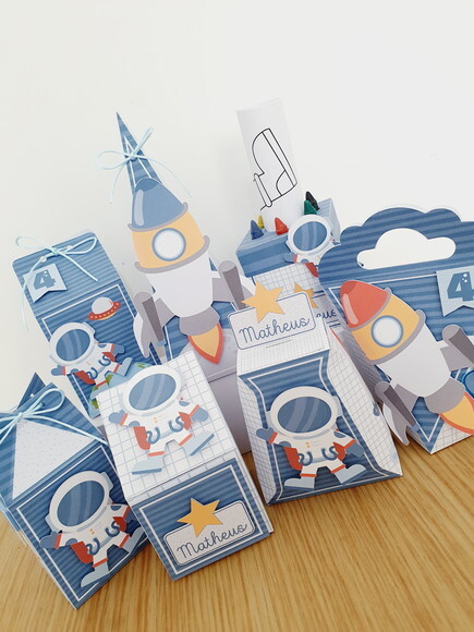 Kit 60 Lembrancinhas Astronauta