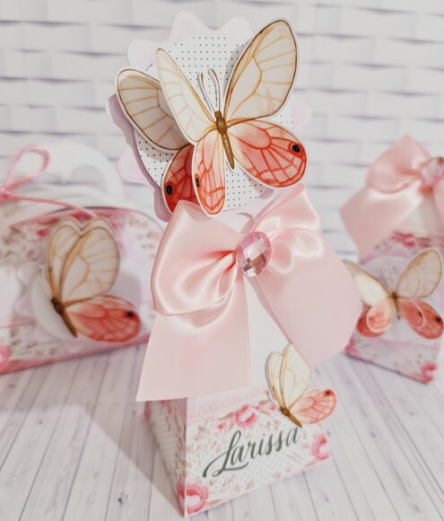 Kit 60 Lembrancinhas Borboleta Rosa
