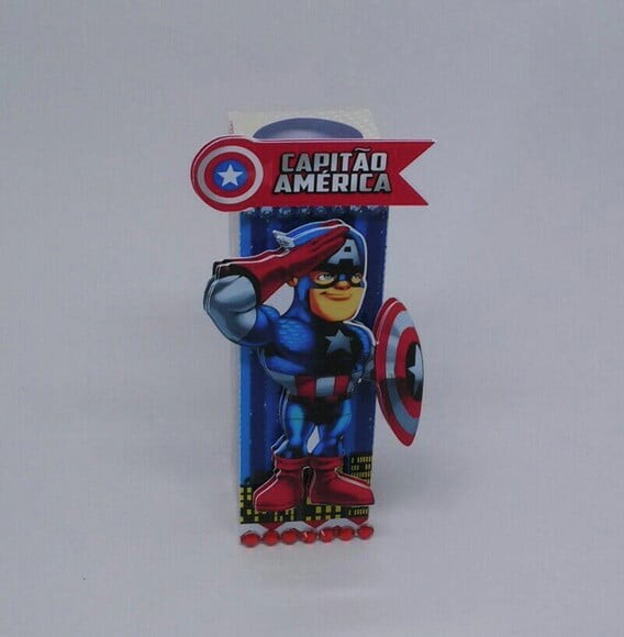Kit 60 Lembrancinhas Capitão América