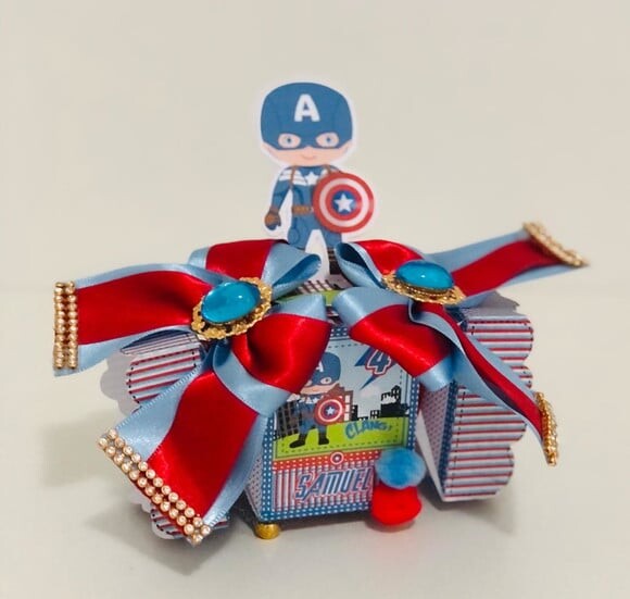 Kit 60 Lembrancinhas Capitão América