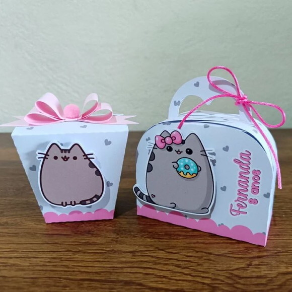 Kit 60 Lembrancinhas Cat Pusheen