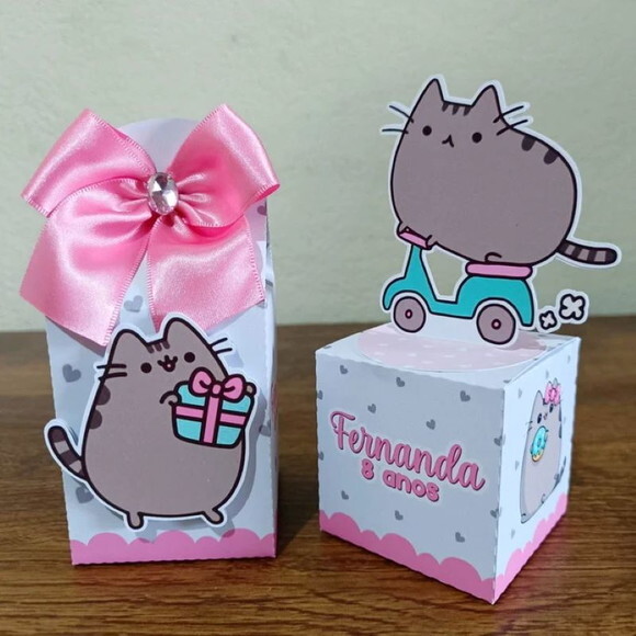Kit 60 Lembrancinhas Cat Pusheen