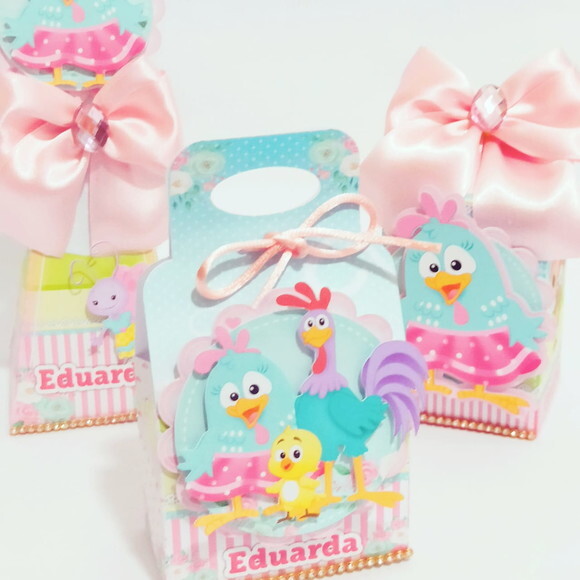Kit 60 Lembrancinhas Galinha Pintadinha