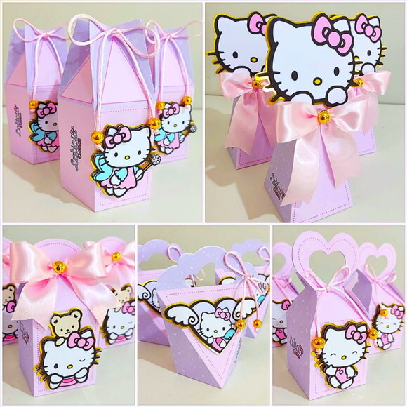 Kit 60 Lembrancinhas Hello Kitty