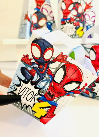 Kit 60 Lembrancinhas Homem Aranha