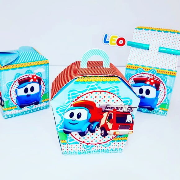Kit 60 Lembrancinhas Léo e o Caminhão