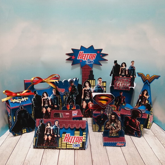 Kit 60 Lembrancinhas Liga da Justiça