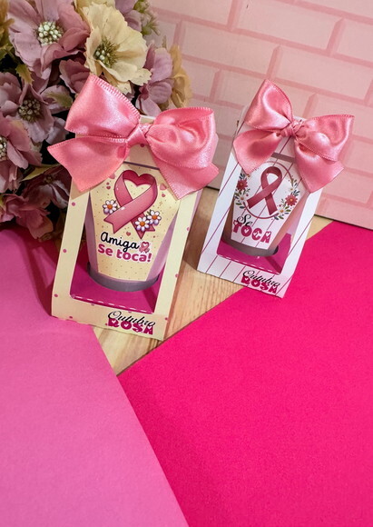 Kit com 10 Lembrancinhas Outubro Rosa