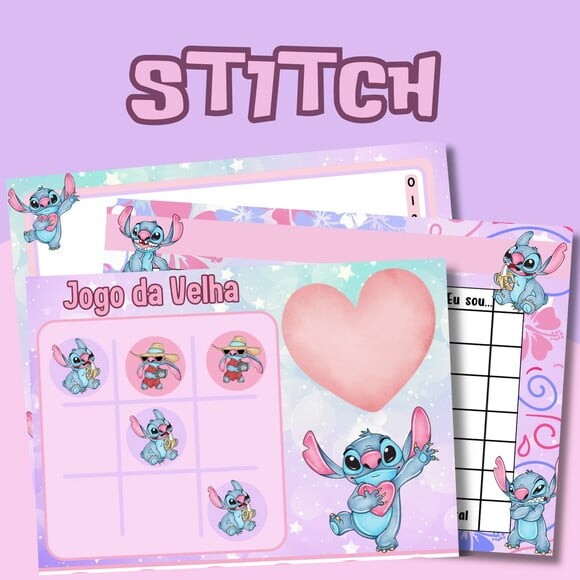 Kit Jogos Personalizados ( Lousa, Stop, Forca ou Velha )