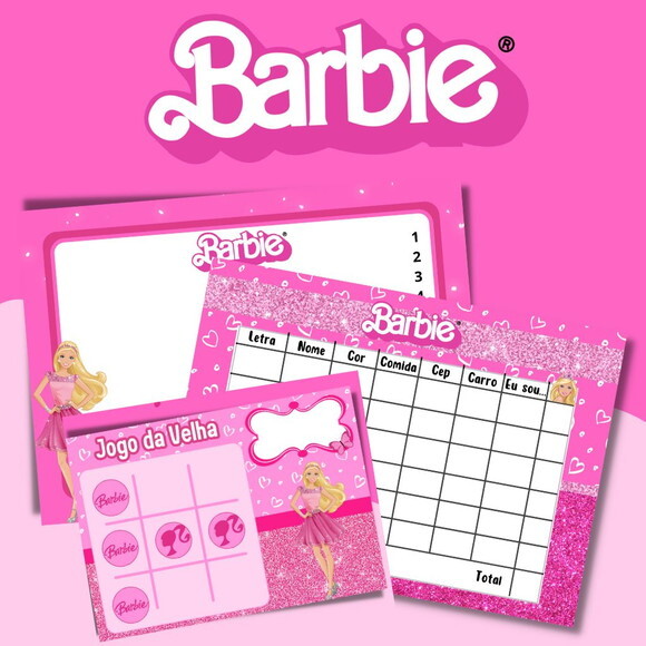 Kit Jogos Personalizados ( Lousa, Stop, Forca ou Velha )