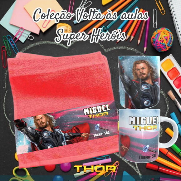 Kit Toalhinha com Garrafa Personalizada