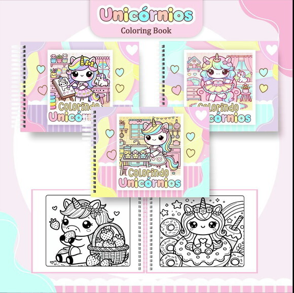 Livro de Colorir A5 com 50 Folhas