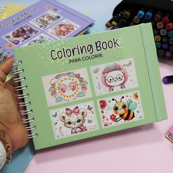 Livro de Colorir A5 com 50 Folhas