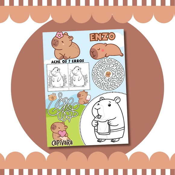 Livro Diversão Capivara