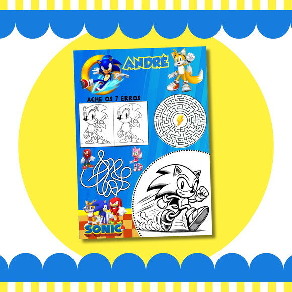Livro Diversão Sonic