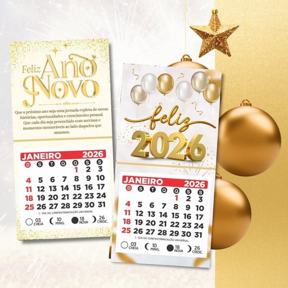 Mini Calendário 2026