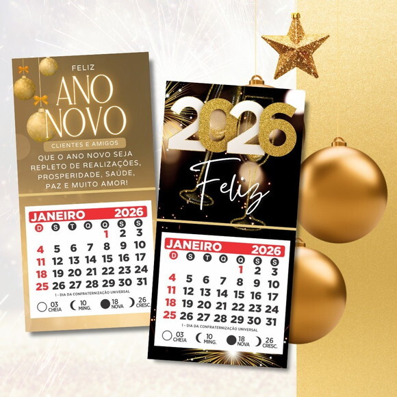 Mini Calendário 2026