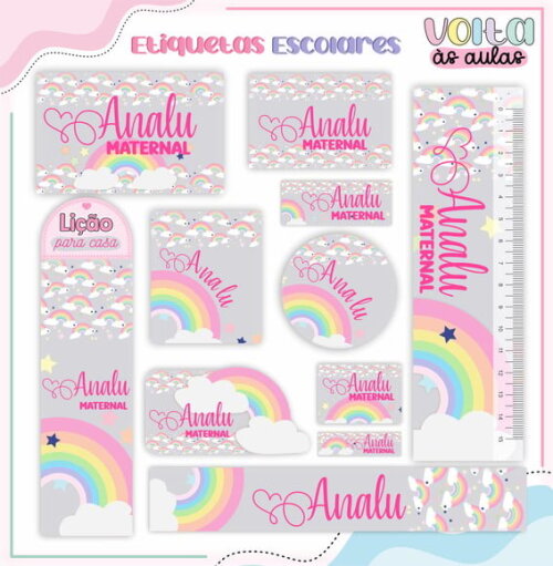 60 Etiquetas Arco Iris