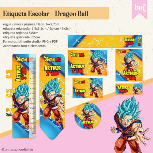 60 Etiquetas Dragon Ball 2