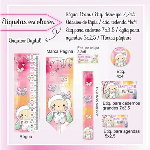 60 Etiquetas Escolares