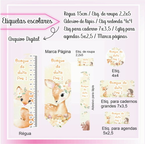 60 Etiquetas Escolares