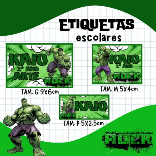 60 Etiquetas Escolares
