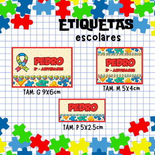 60 Etiquetas Escolares
