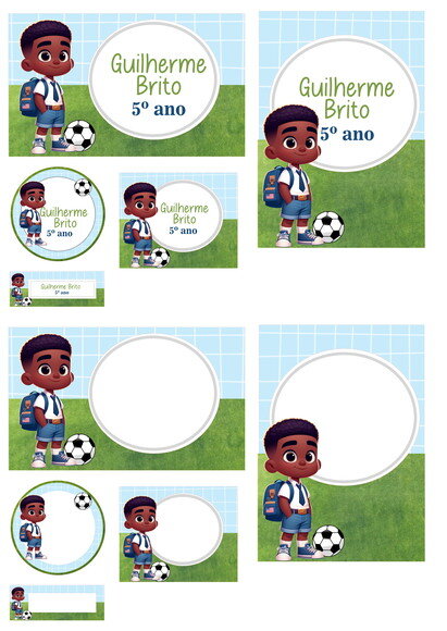 60 Etiquetas Escolares Personalizadas Prova D