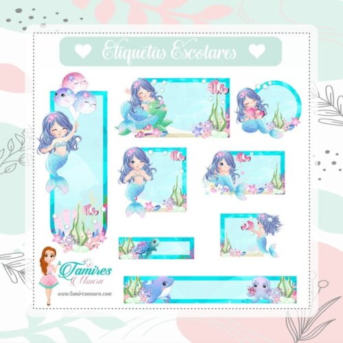 60 Etiquetas Escolares Personalizadas Prova D'agua