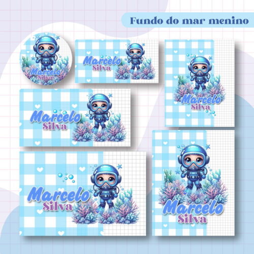 60 Etiquetas Fundo do Mar