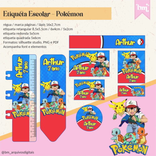 60 Etiquetas Pokemon