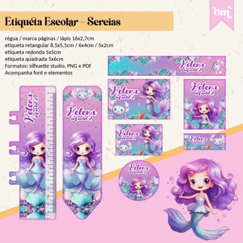 60 Etiquetas Sereia