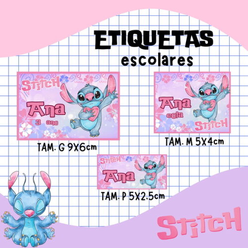 60 Etiquetas Stitch