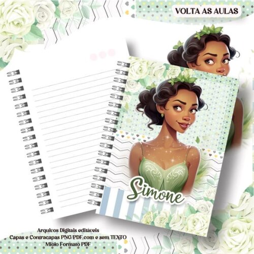 Caderno ou Agenda Personalizada Anastacia